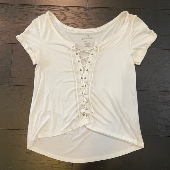American Eagle Outfitters Tops - American Eagle Soft and Sexy Lace Up Top